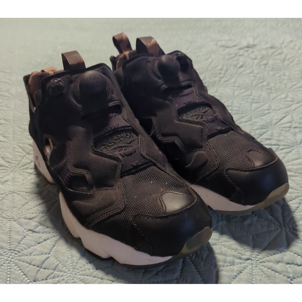 Reebok InstaPump Fury Sz 8.5 DV3695 Black/White/Camo Sneakers Hexalite Insoles